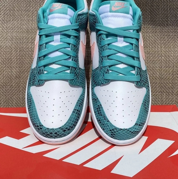 Nike dunk low snakeskin washed teal bleached coral - Picture 6 of 6